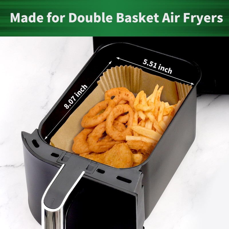 SIUDANGKA Air Fryer Liners Disposable, 125 pcs for 6-9qt, 125pcs Rectangular gallery