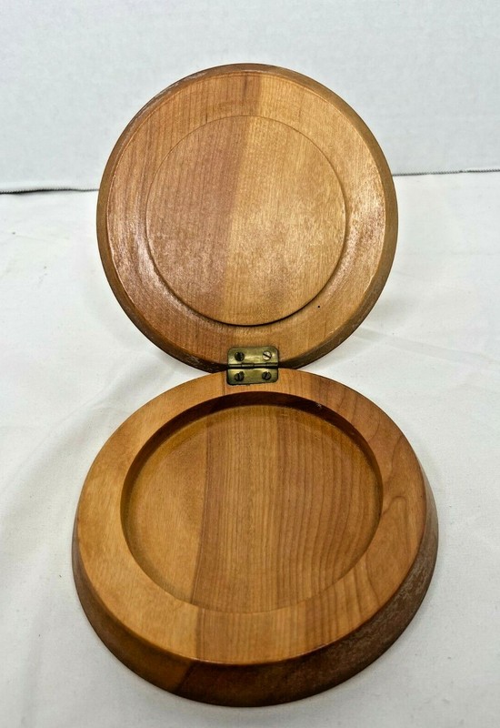 Vintage Wooden Hamburger Press Two Fighting Roosters Chickens Multi Color 5.5"W gallery