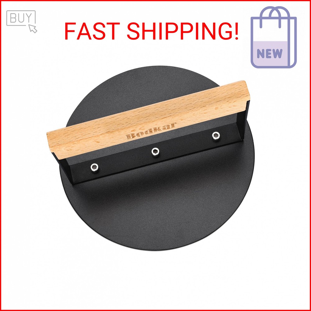 bodkar Smash Burger Press 6 inch, Round Burger Smasher Grill Press for Griddle B