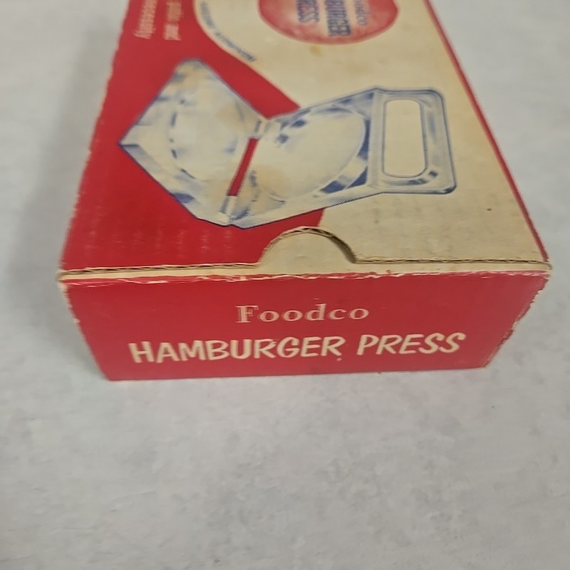 FoodCo Hamburger Press Die Cast Metal Vintage In Box Kitchen Quip gallery