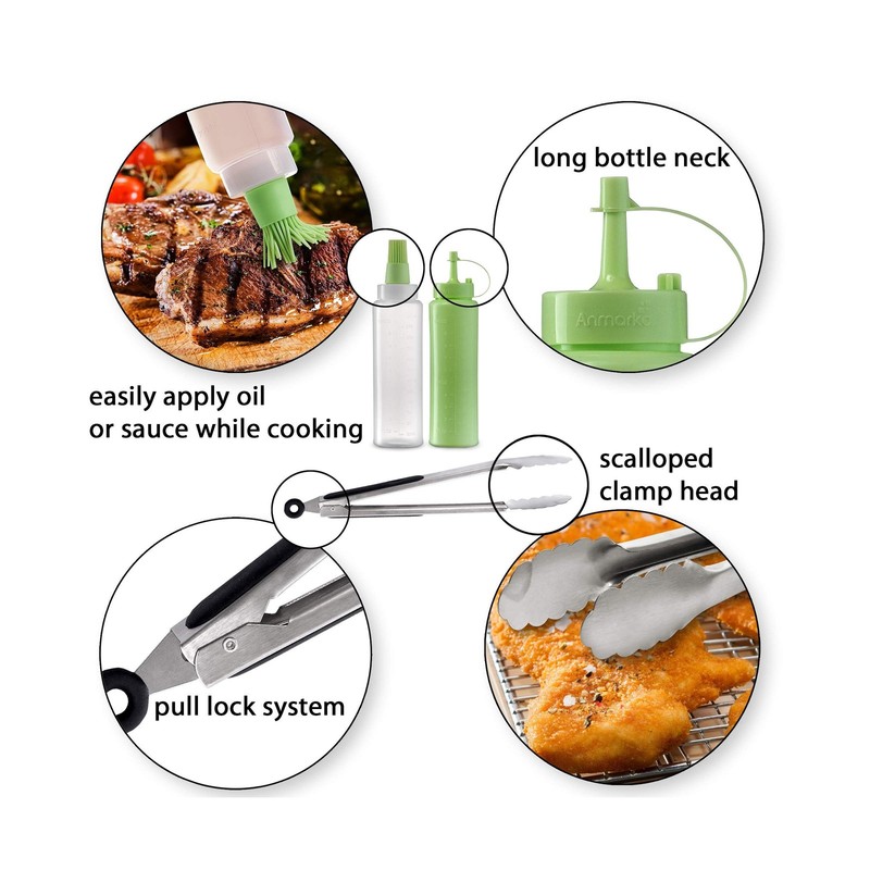Metal Spatula Set of 6 - Griddle Accessories kit - Grill Flat Spatu... Fast Ship gallery