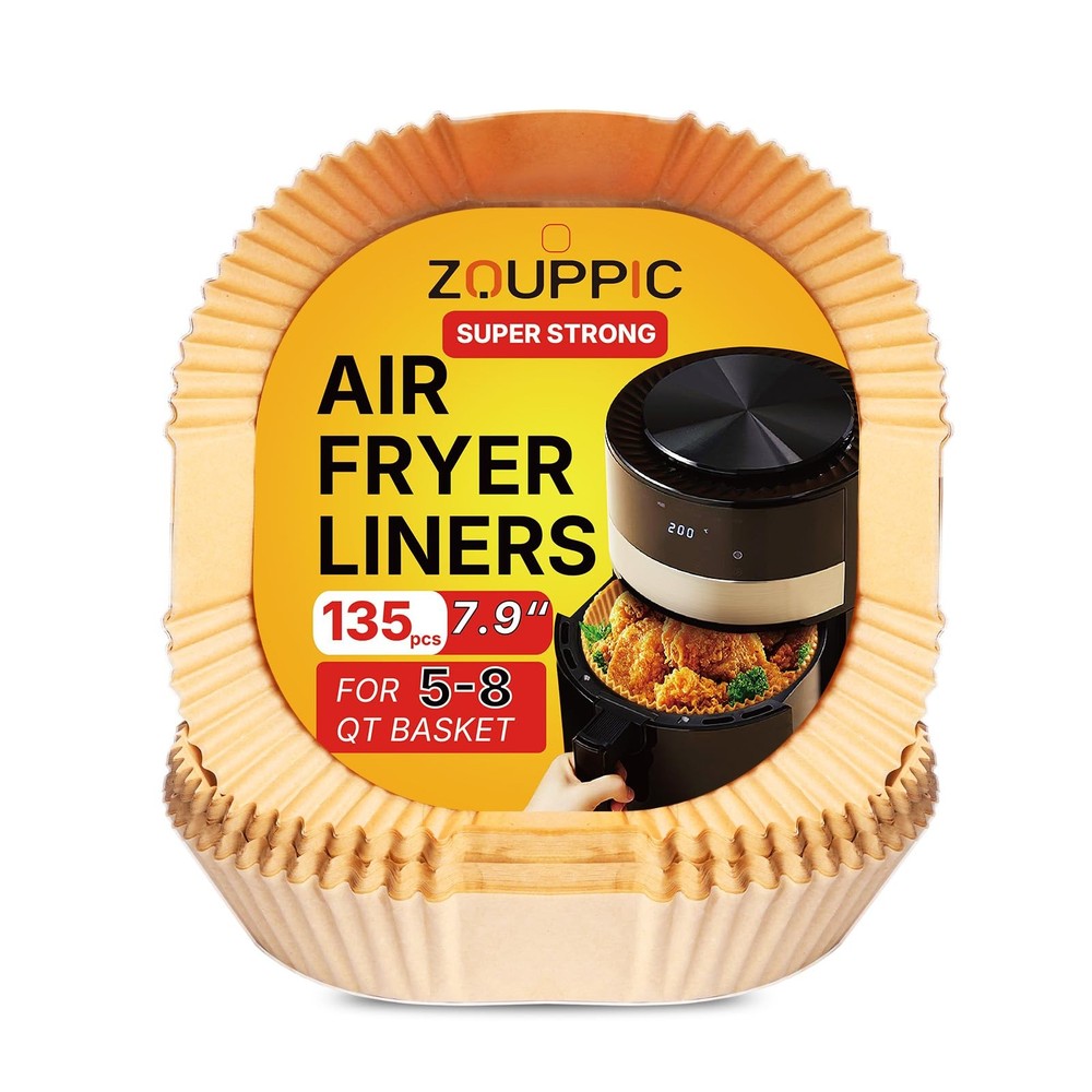Air Fryer Liners Disposable 7.9 Inch - 135PCS, 7.9" Square - 135pcs, Wood