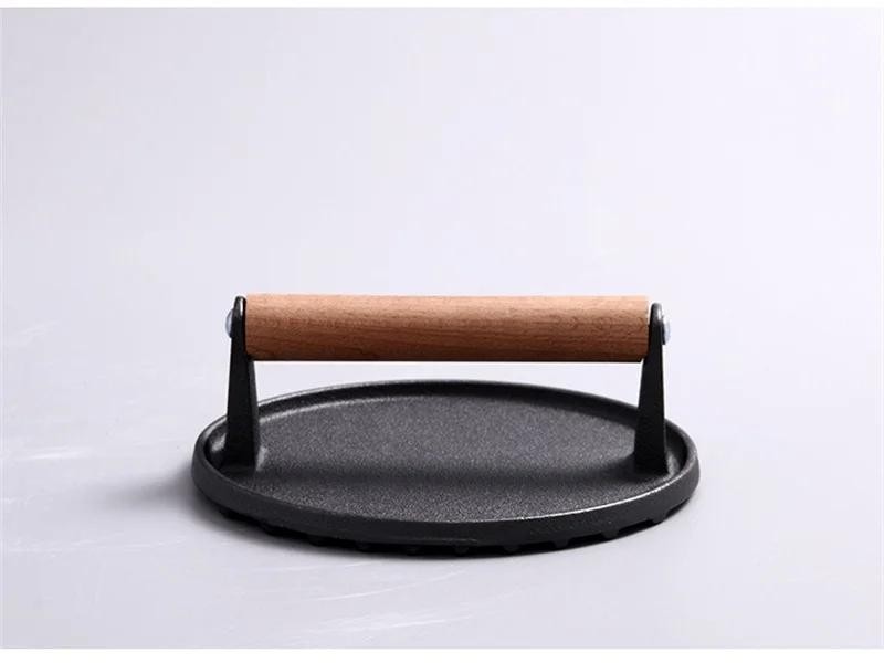 Steak Burger Press Round Rectangular Uncoated Heavy-duty Meat Press Iron gallery