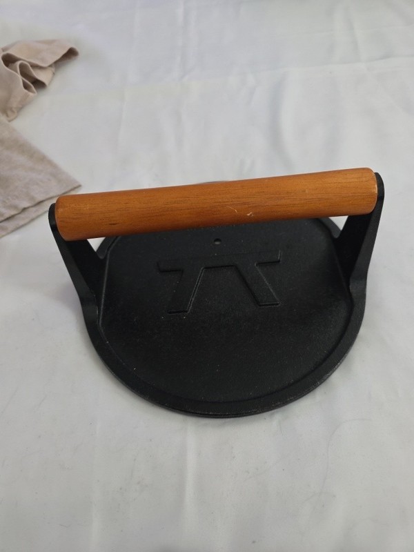 Nexgrill Cast Iron Grill Press Thermometer Port Burger Bacon Panini gallery