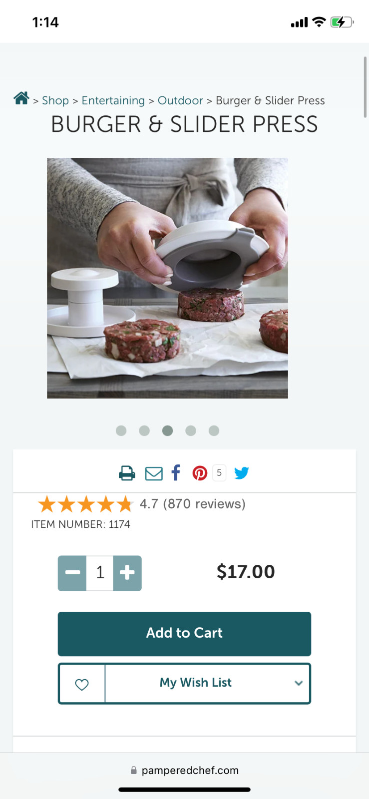 PAMPERED CHEF Burger & Slider Press Hamburger 3 Piece Set #1174 gallery