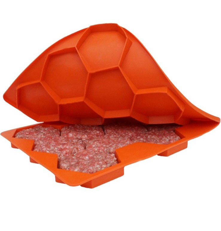 BPA Free Silicone Hamburger Patty Mold Freezer / Refrigerator Keeper gallery