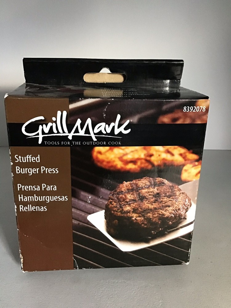 GRILL MARK STUFFED BURGER PRESS MODEL 8392078 New