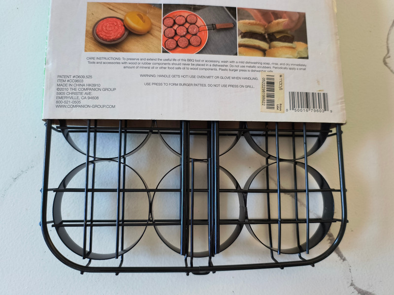 Charcoal Companion Grilled Sliders Mini Burger Set NOS gallery