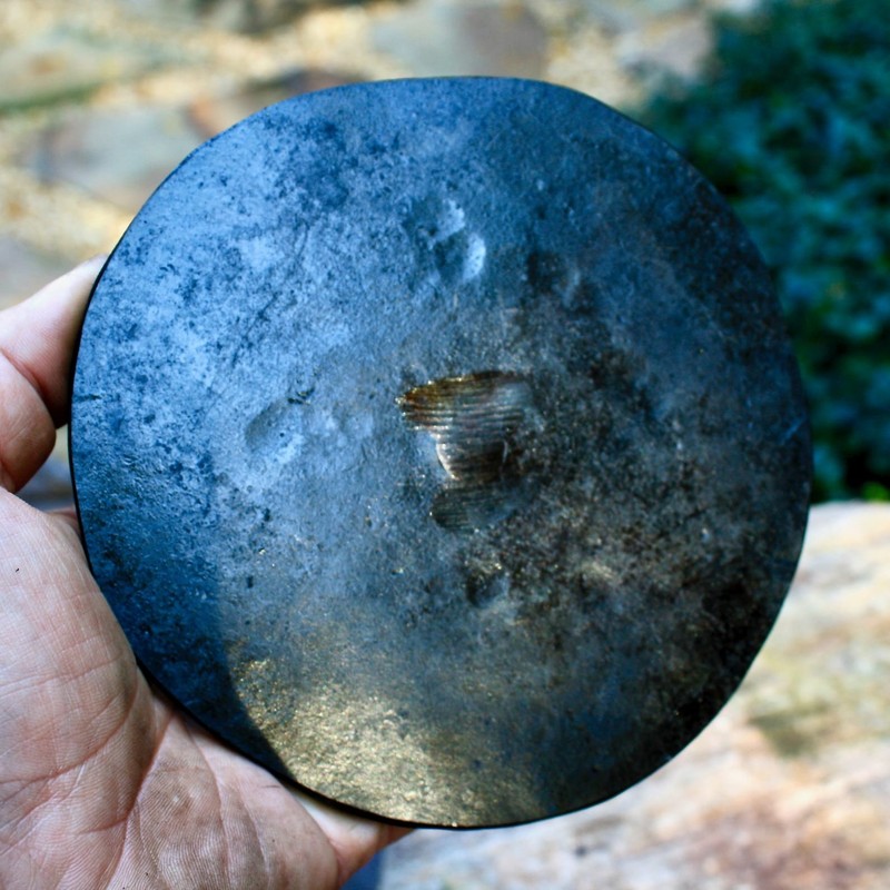 Hand Forged Carbon Steel Jumbo Hamburger Press With Railroad Spike gallery