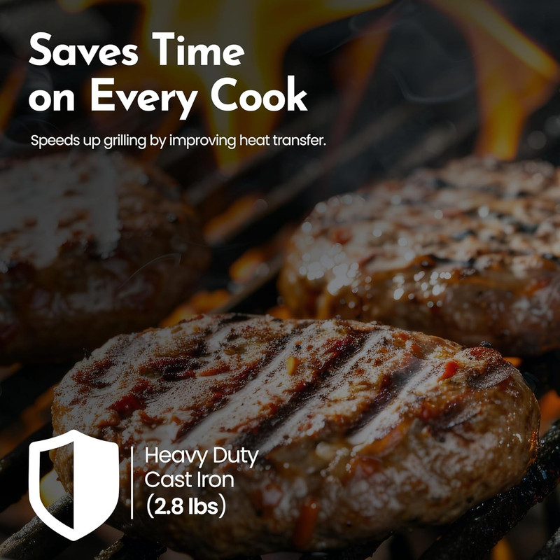 Bacon Press Rectangle | Heavy-Duty Cast Iron Grill Press for Perfectly Seared Ba gallery