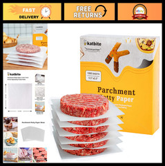 1000 Non-Stick Hamburger Patty Paper Squares 5.5″x5.5″ for Freezing, Oven & Micr