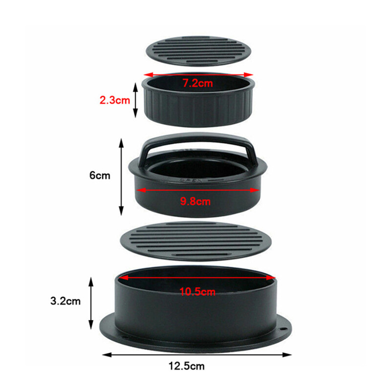 Non Stick Stuffed Burger Press 3 IN 1 Hamburger Patty Molds Maker BBQ Kitchen gallery