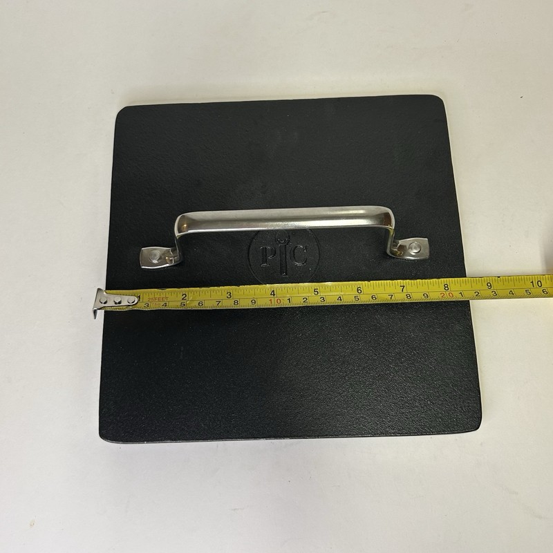 Pampered Chef Cast Iron Grill Press #2875 8 1/2" Square Hamburgers Bacon gallery