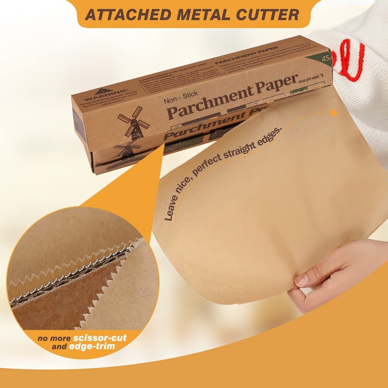 Unbleached Parchment Paper for Baking, 12 in x 240 ft, 240 Sq.Ft, gallery