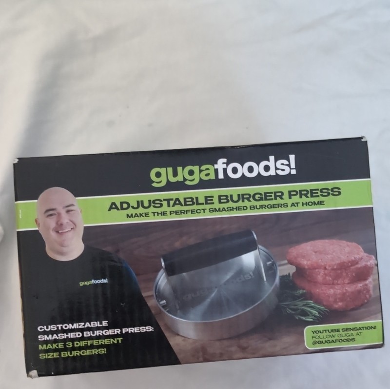 gugafoods Adjustable Metal Burger Press – Customizable, 3 Sizes gallery