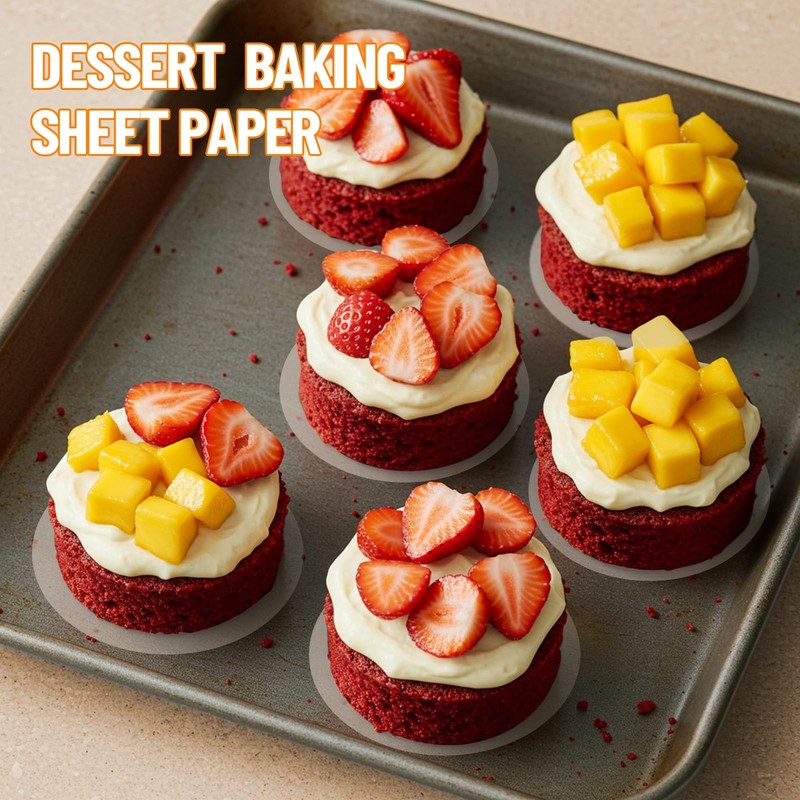 ISKYBOB 200 Sheets Parchment Paper Rounds, 4in 6in 8in 10in Multi, White gallery