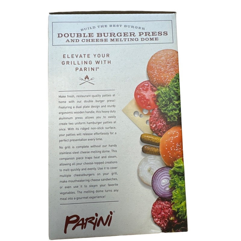 Parini grilling double cheese press and cheese melting dome 8.75 inches non stic gallery