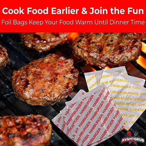 200 Pack Grease Proof Burger Wrappers Insulated Hamburgers Foil Paper for Party gallery