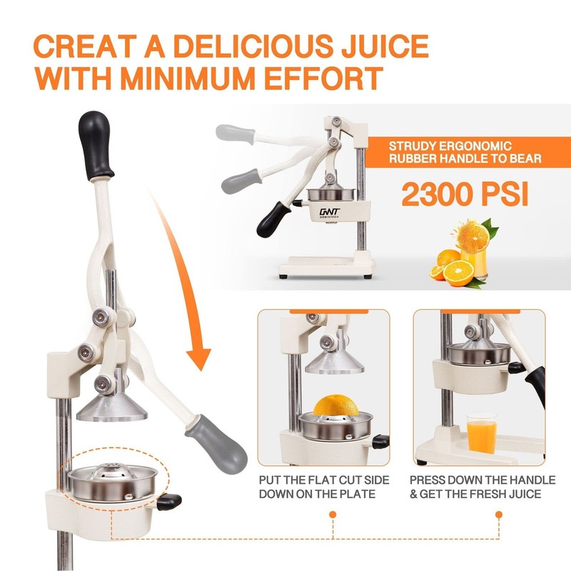 Commercial Heavy Duty Cast Iron Hand Press Manual Orange Citrus Lem... Fast Ship gallery