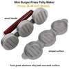 Mini Burger Press Patty Maker Three 2.6-inch Molds Small Aluminum Hamburger P... gallery