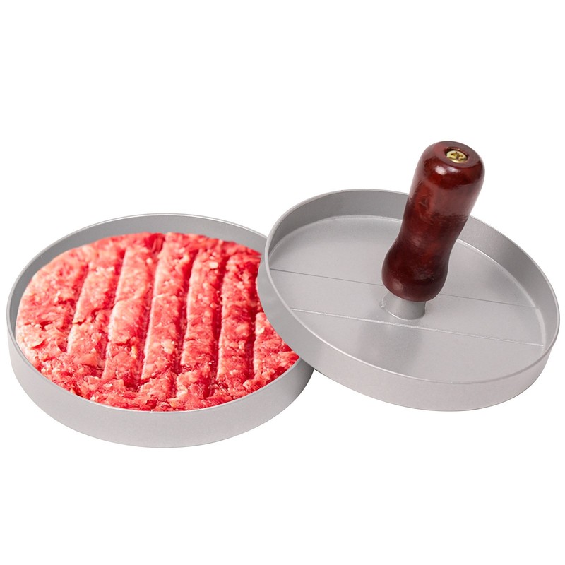 Mini Burger Press Maker Nonstick Hamburger Patty Mold Wood Handle Grill Tool gallery