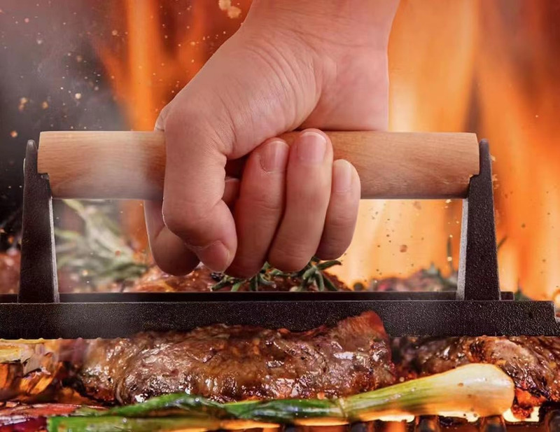 Kitchen Tools Heavy Duty Cast Iron Grill Press Burger Press Bacon Press Barbecue gallery