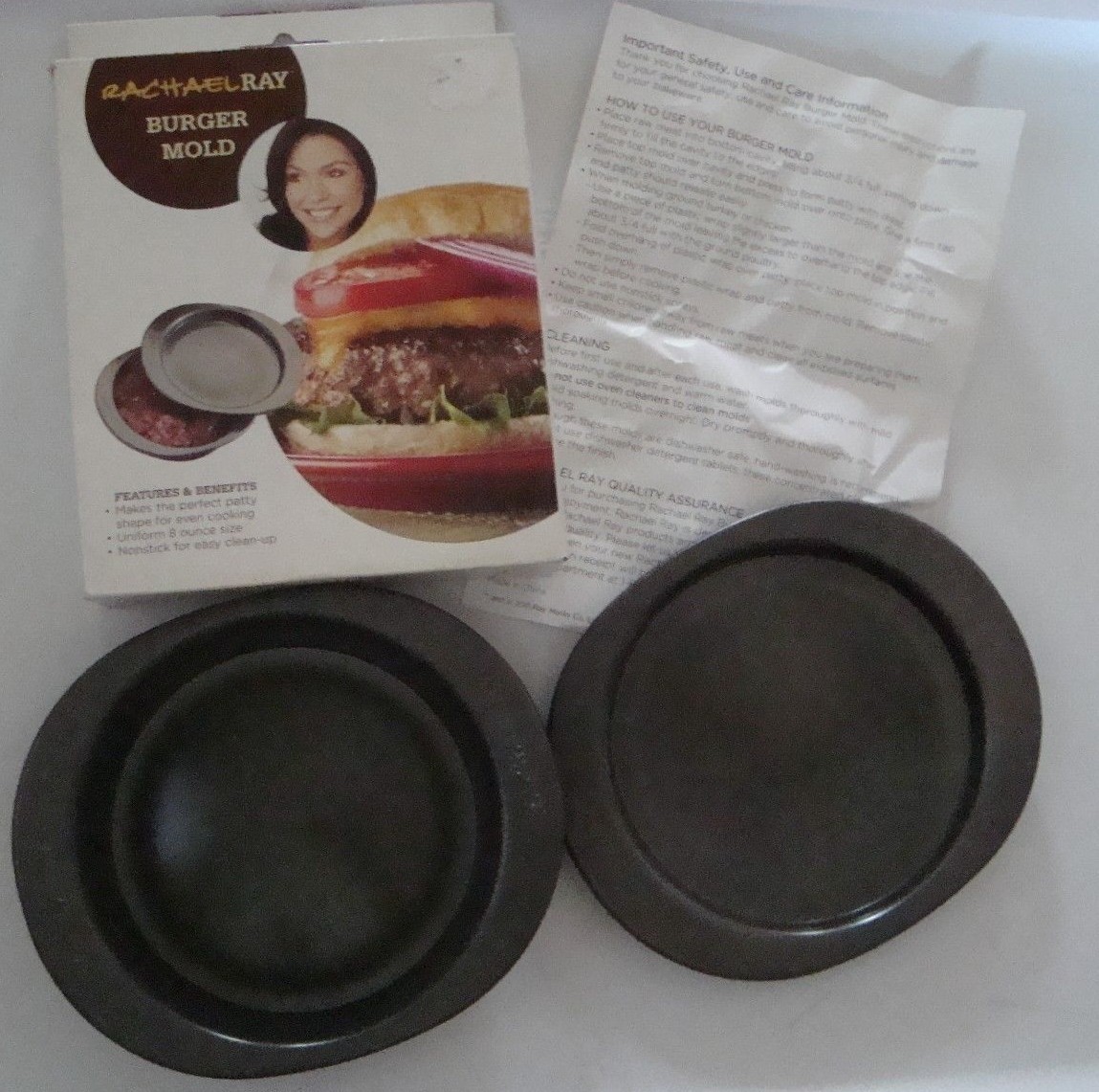 NEW Rachael Ray BURGER MOLD Item# 57425 Includes User Guide & Original Box gallery
