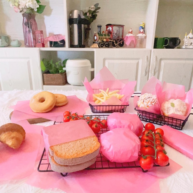 Suiwen 150 Sheets 8.6 x 9.8 in Deli Paper Sandwich 25*22, Pink gallery