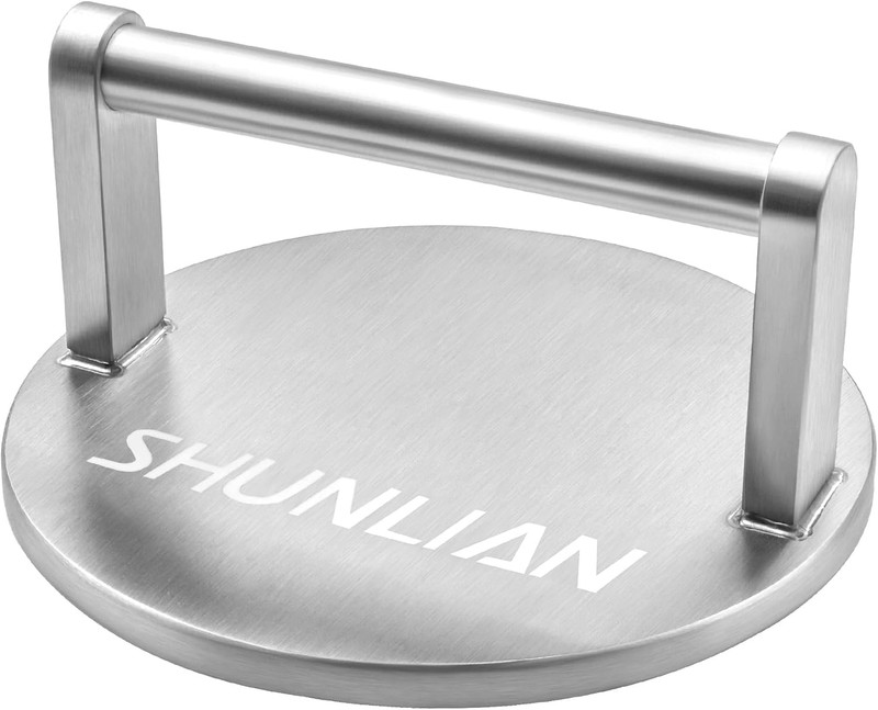 Smash Burger Press, 6 Inch Heavy Duty Burger Smasher Tool, 3.1Lb Non-Stick Smoot gallery