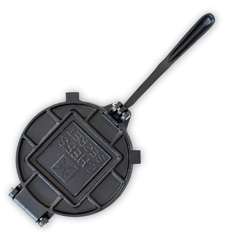 Chef's Secret 8 Inch Tortilla Cast Iron Press, Quickly Easily Makes Black gallery