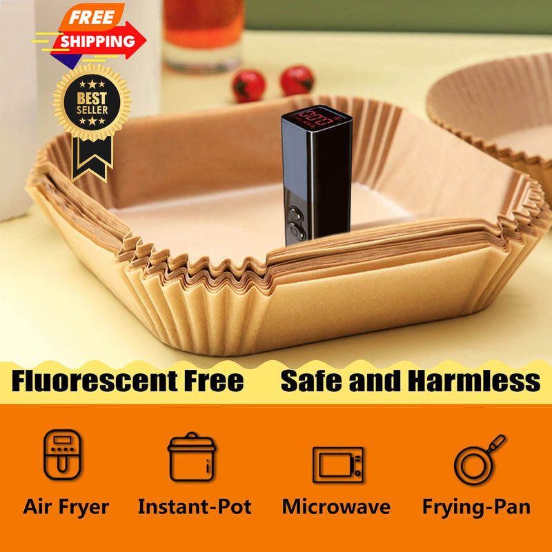 Air Fryer Liners Disposable, Large Airfryer 10 Inch Square, 10 gallery