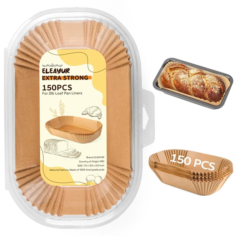 Loaf Pan Liners, 150PCS Bread Liners 9x5 Inch, fit for 9x5inch, Natural