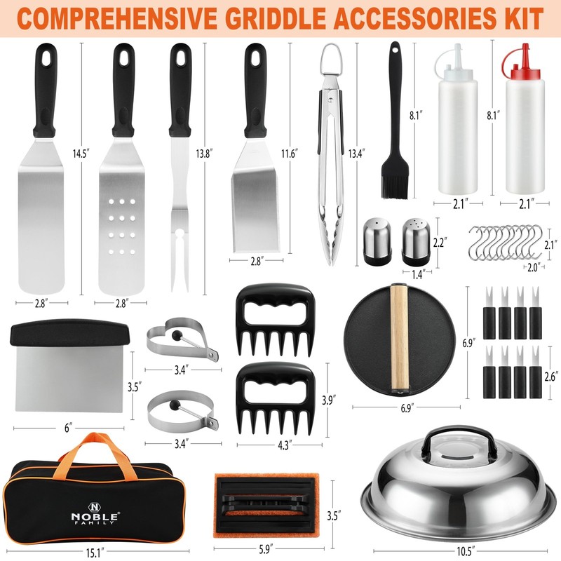 38PCS Griddle Accessories Kit, Professional Grill Tools Set for Outdoor Barbe... gallery