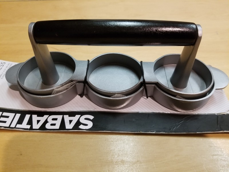 Sabatier Slider Press, 3 X 3oz Slider Size Burgers, Hamburgers, New, Ships Free gallery