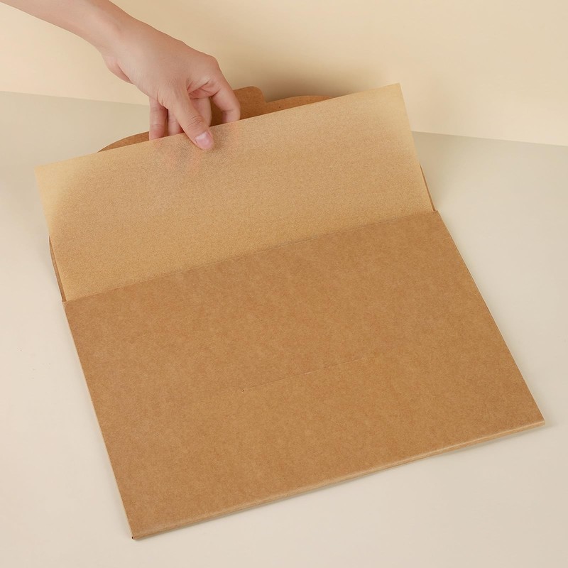 Putmhim 200 Pcs 9x13 Inches Unbleached Parchment Paper, Precut 9"x13", Wood gallery