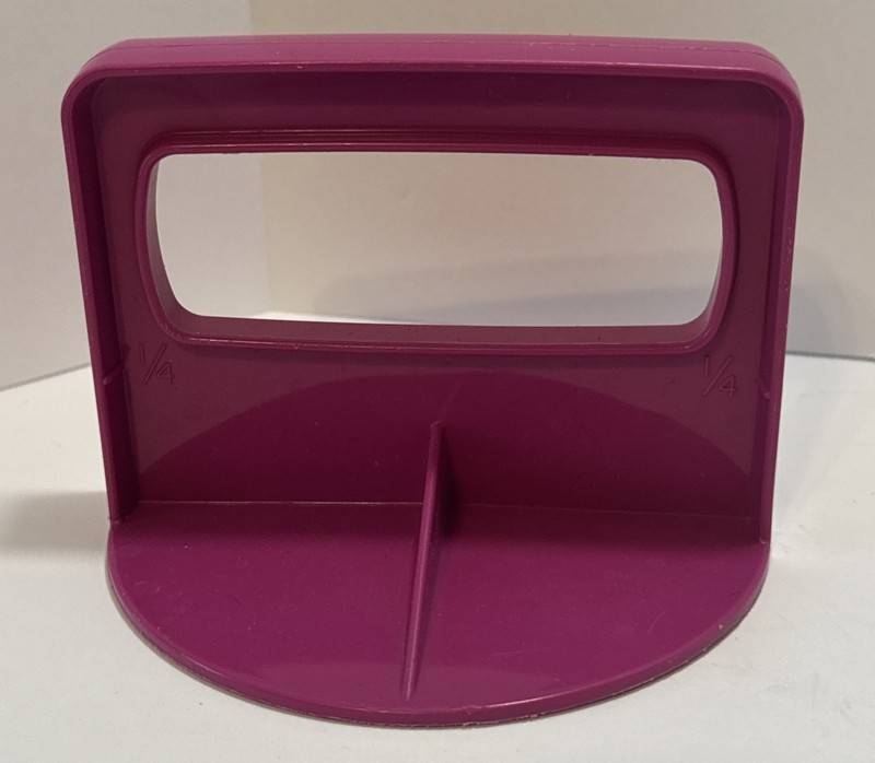 Vintage Tupperware Hamburger Press Lot #1926 Pink Handle 5 Keepers & Ring gallery