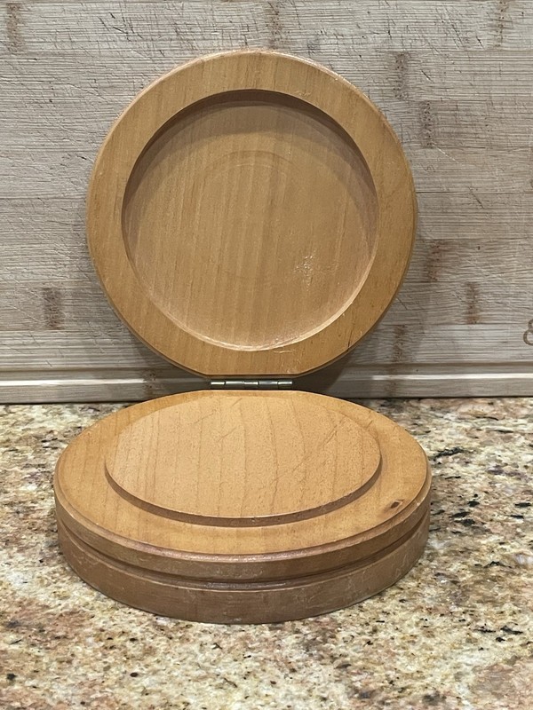 1950’s Wood Hamburger Press With Bathe Signature , In Great Shape . gallery