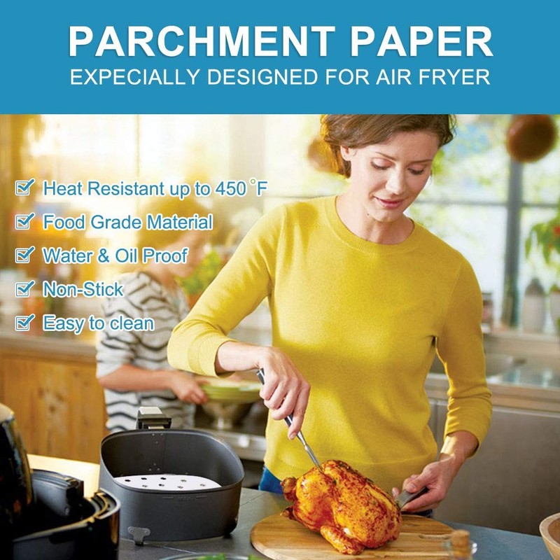 Air Fryer Liners - 8.5 Inches, 100pcs Inches Liners, White gallery