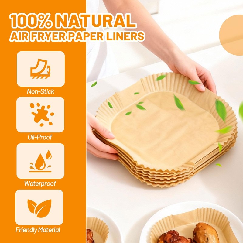 Air Fryer Liners Disposable Paper Liners, Square small, Yellow gallery
