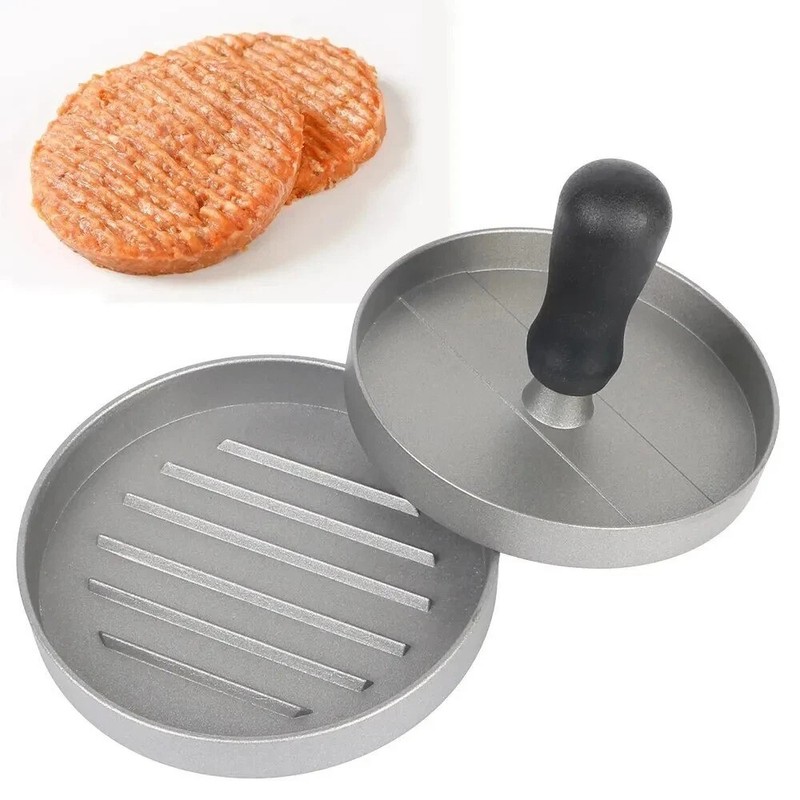 Non Stick Burger Press Aluminum Patty Maker Hamburger Mold BBQ Grill Tool gallery