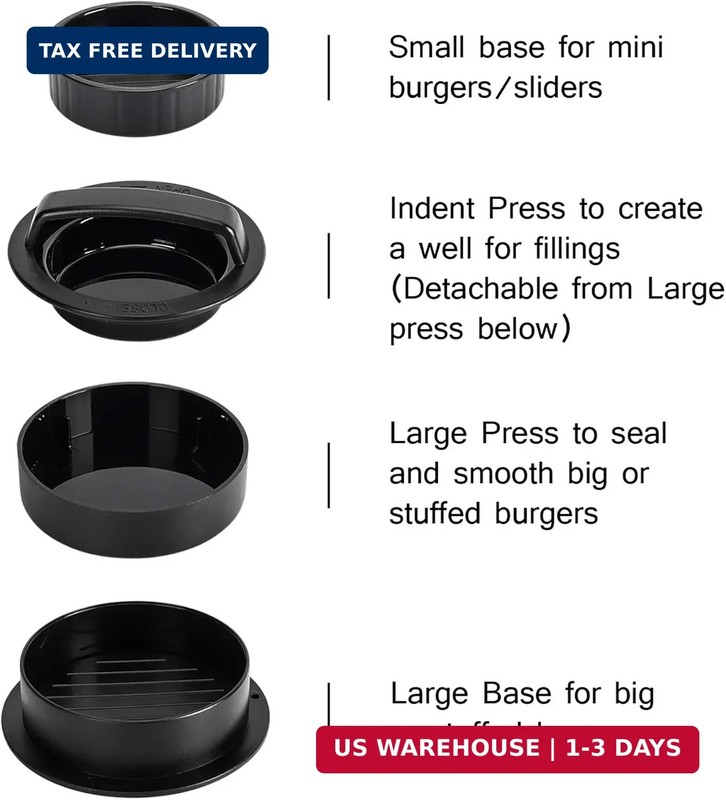 Burger Press Hamburger Patty Maker Slider Press Stuffed Burger Patty Press Regul gallery