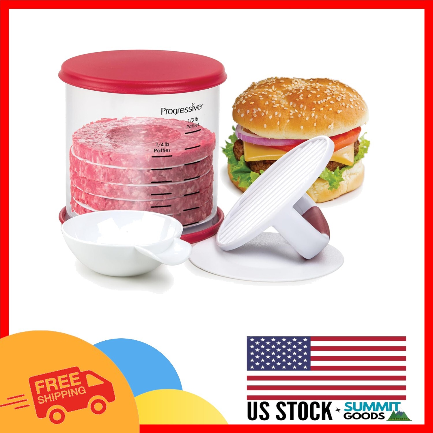 Compact & Dishwasher Safe Burger Press Set - Nonstick for Easy Cleaning gallery