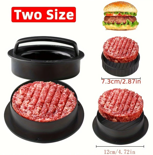 3 IN 1 Non Stick Stuffed Burger Press Hamburger Patty Molds Maker Sliders BBQ US gallery