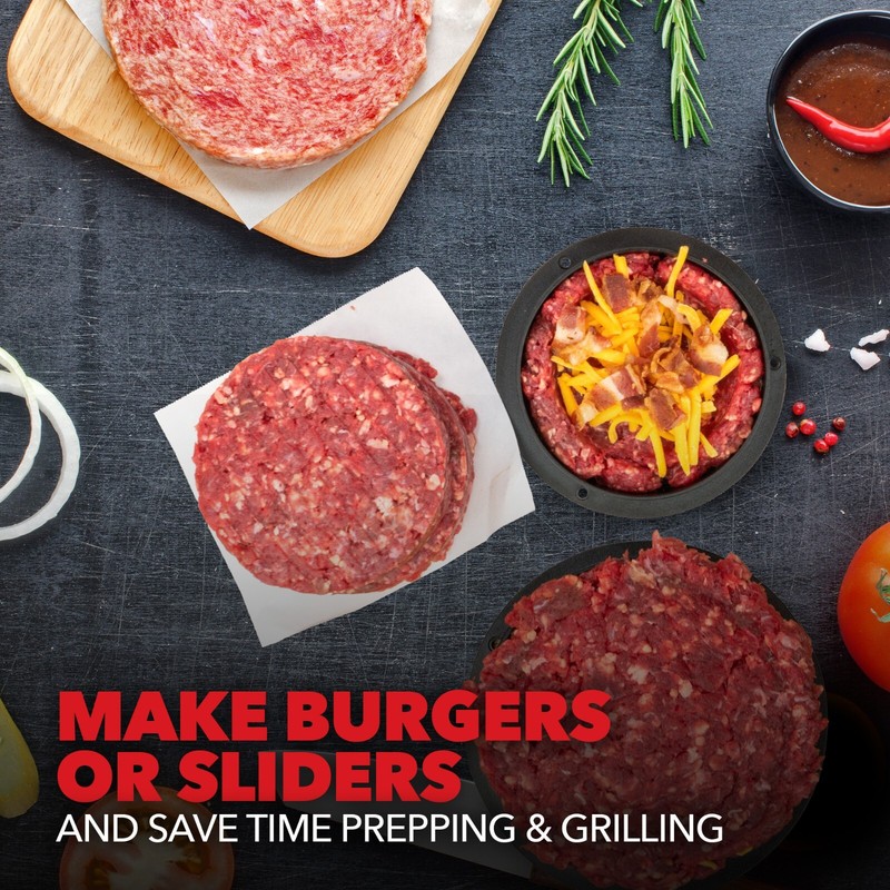 Burger Press Hamburger Patty Maker Stuffed Smash Burgers Mini Sliders Press Kit gallery