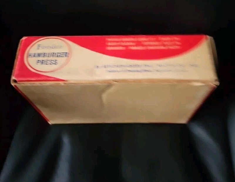 FoodCo Hamburger Press Die Cast Metal Vintage In Box Kitchen Quip gallery