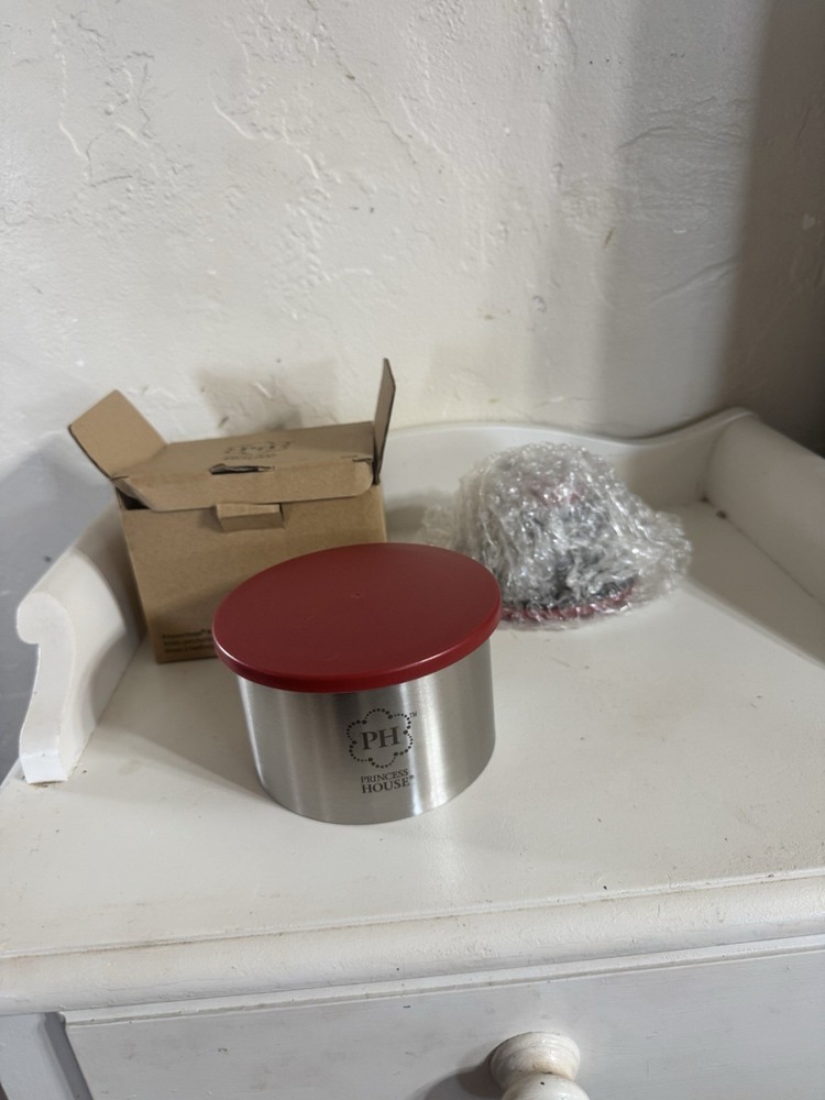 Princess House Stainless Steel Barbecue Ultimate Burger Maker Single Press Red