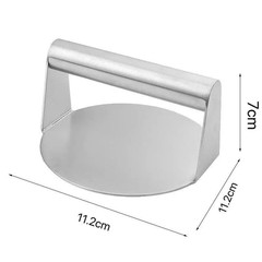 Stainless Steel Smash Burger Press with Handle Circular Meat Press Mold Hamburge