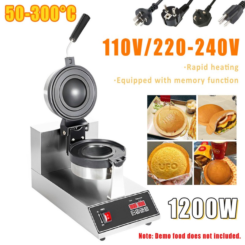 1200W New CNC Panel UFO Burger Waffle Maker Ice Cream Machine Panini Press Baker gallery