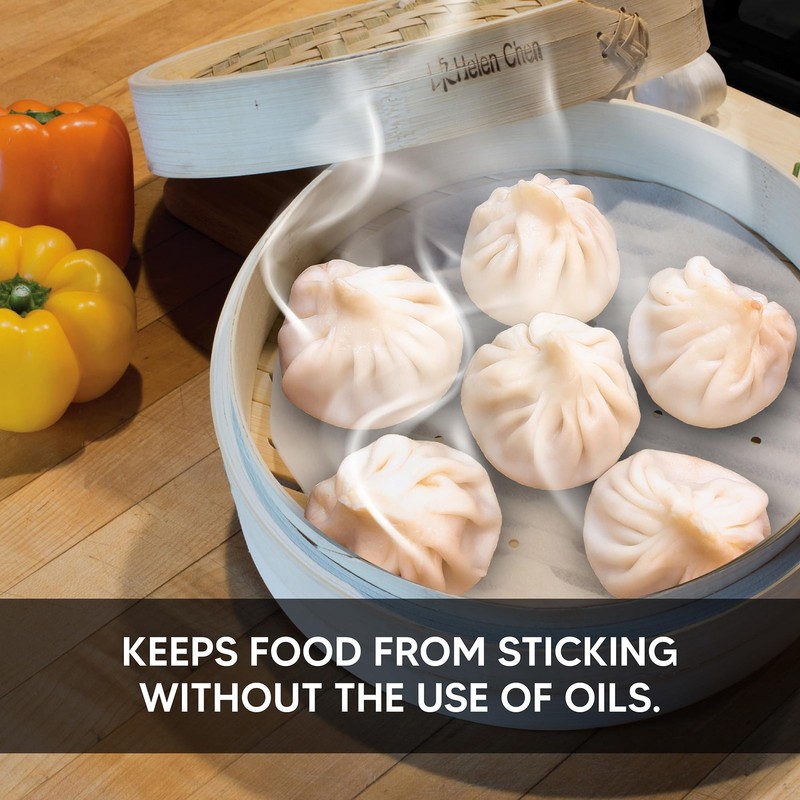 Helen’s Asian Kitchen Steamer Parchment Liners, For Set of 20, Paper, White gallery
