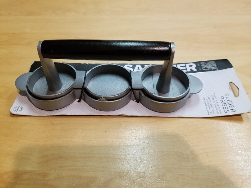 Sabatier Slider Press, 3 X 3oz Slider Size Burgers, Hamburgers, New, Ships Free gallery